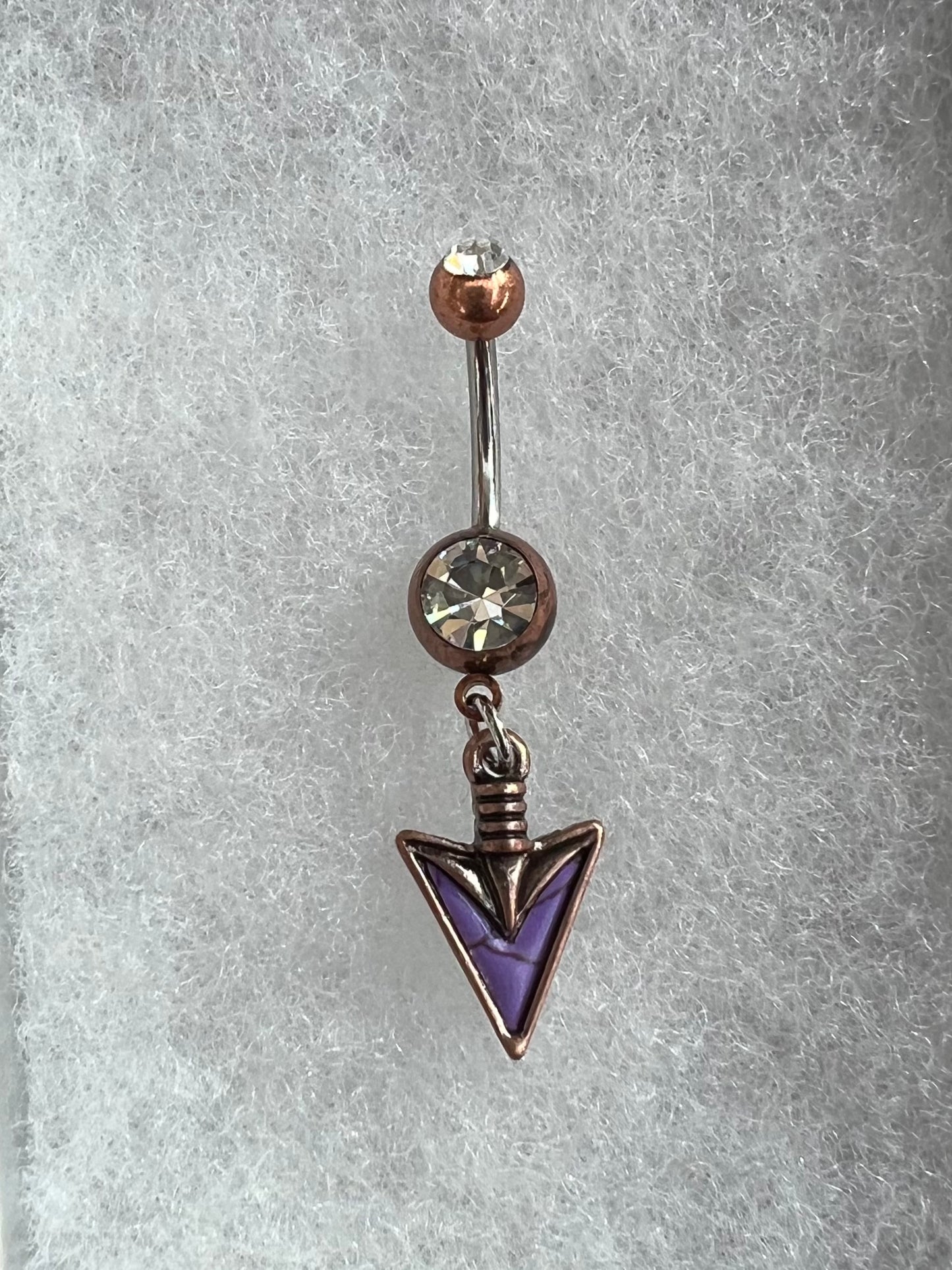 Native Arrowhead Dangle Belly Ring