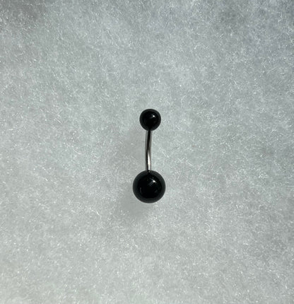 Surgical Steel Belly Ring - Plastic Ball - 14g (1.6mm)