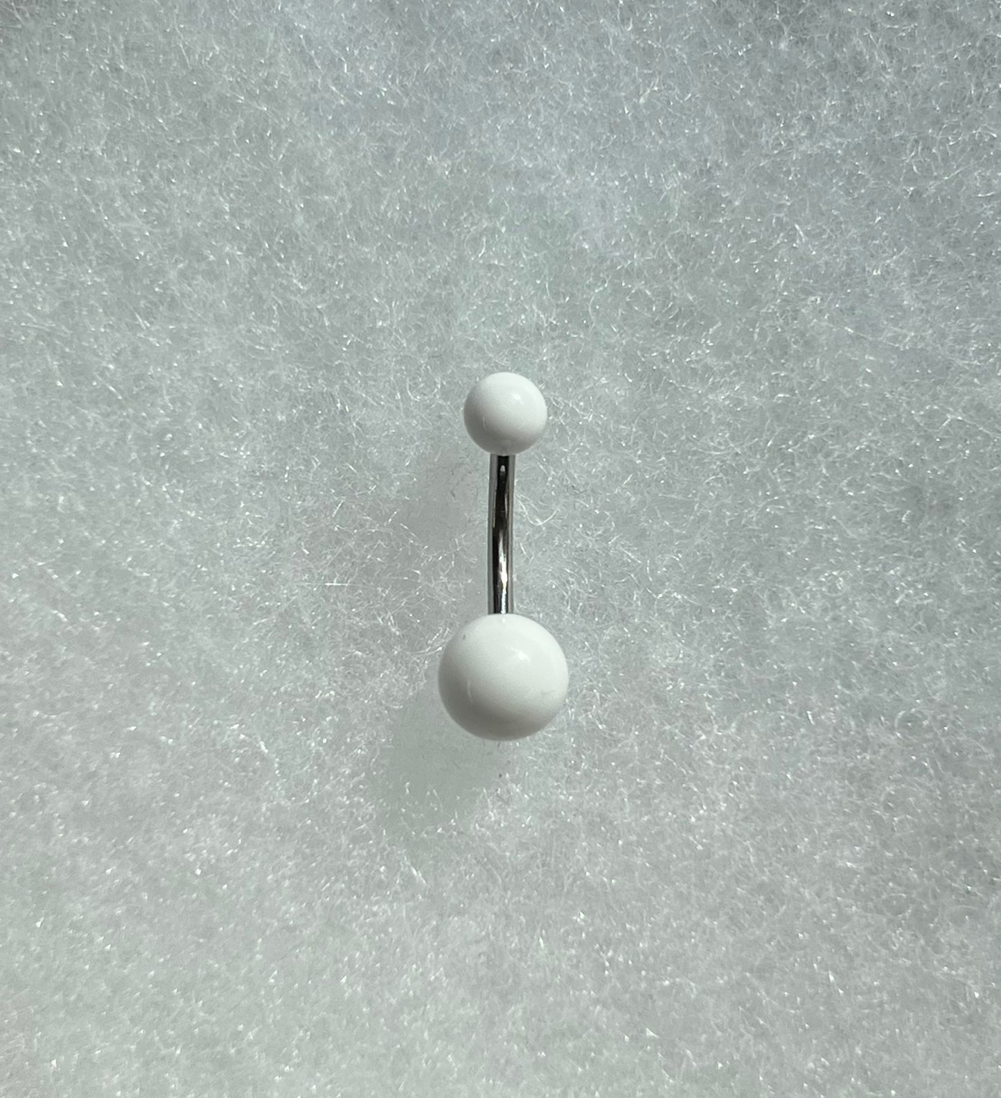 Surgical Steel Belly Ring - Plastic Ball - 14g (1.6mm)