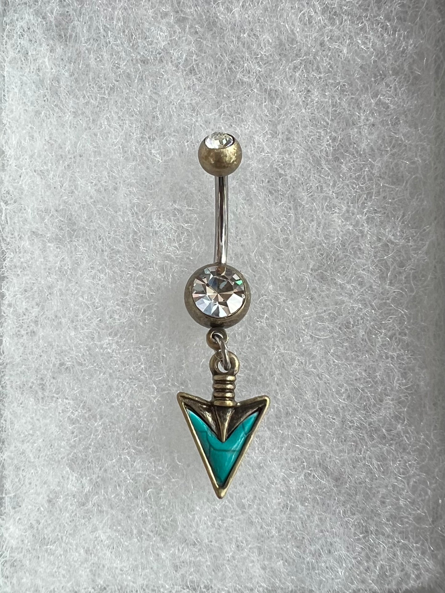 Native Arrowhead Dangle Belly Ring