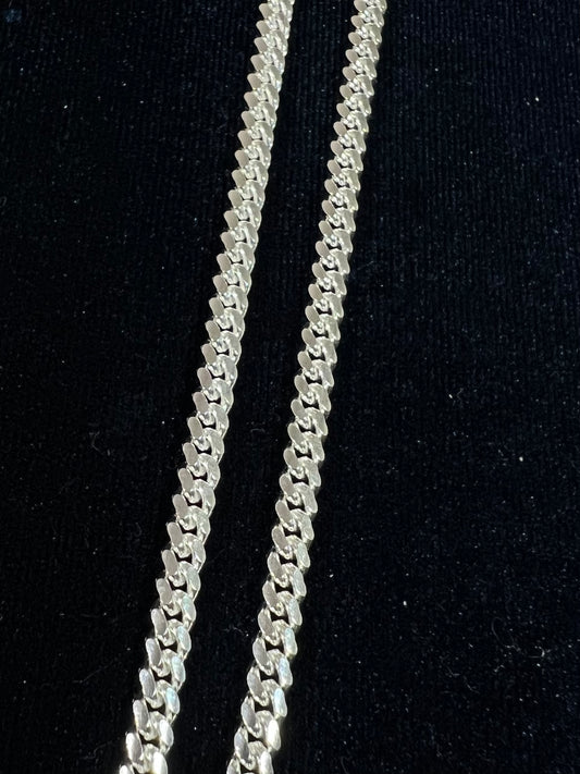 4.5mm Miami Cuban Link Sterling Silver Chain