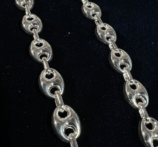 10.5mm Puff Mariner Sterling Silver Chain