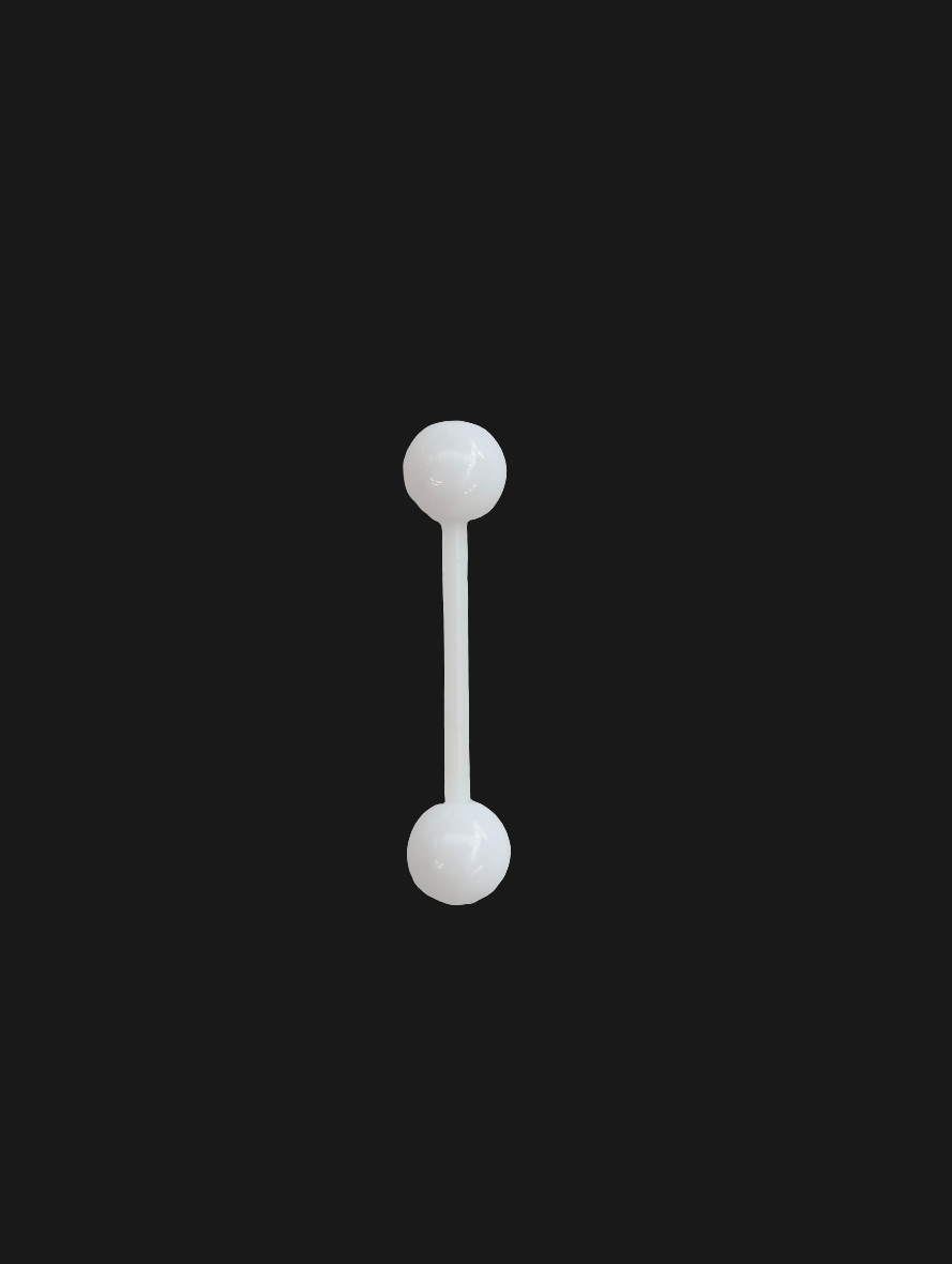 Plastic Ball 14g Plastic Bar Tongue Ring