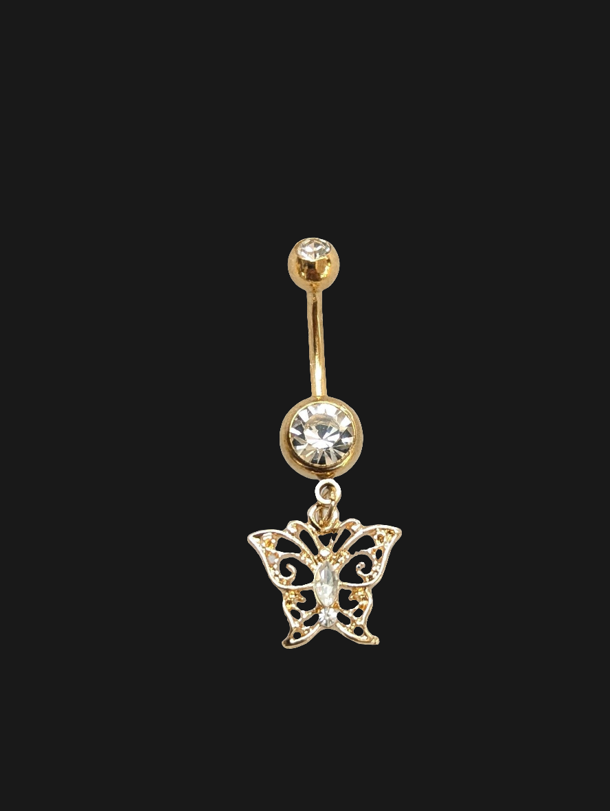 Butterfly Dangle Belly Ring