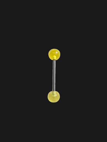 Plastic Ball 14g Surgical Steel Tongue Ring