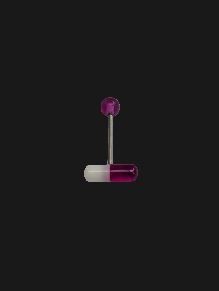 Pill 14g Tongue Ring