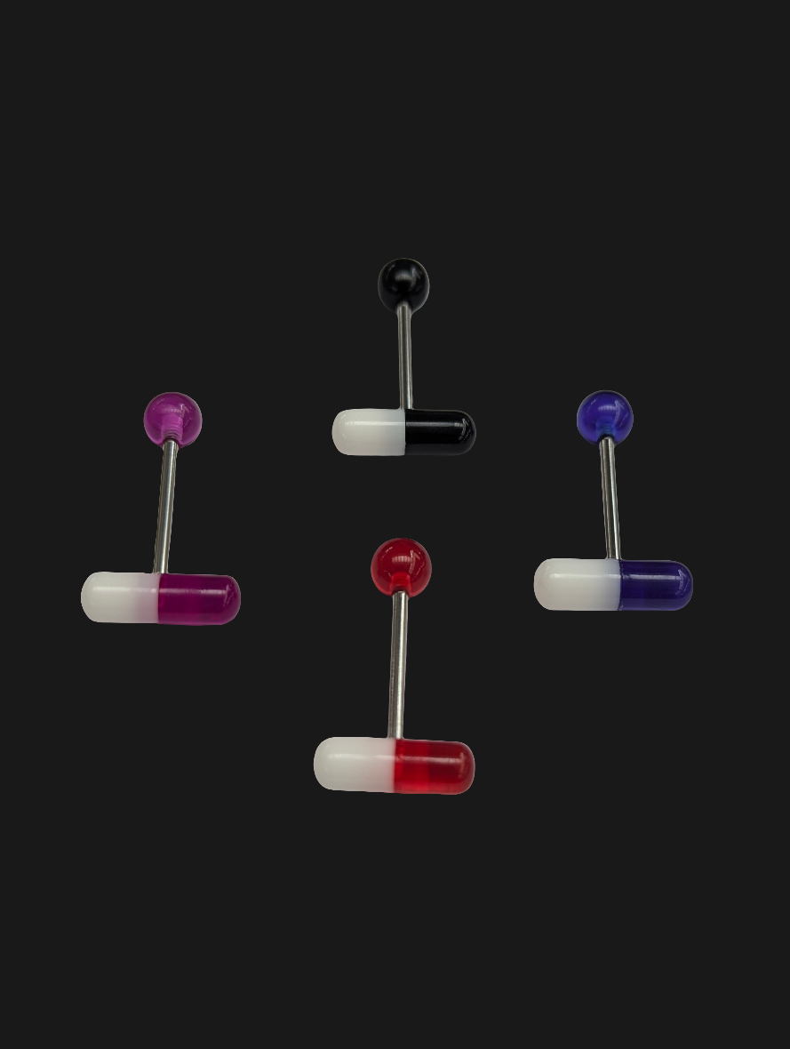 Pill 14g Tongue Ring