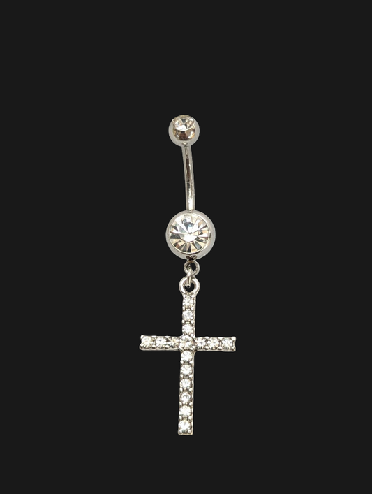 Cross Dangle Belly Ring