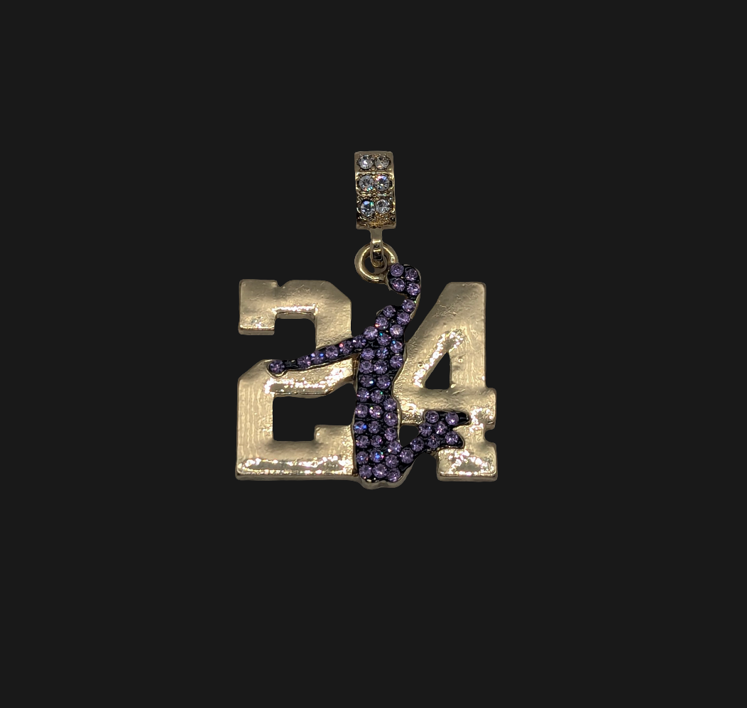 #24 Dunk Kobe Basketball Gold Plated Pendant