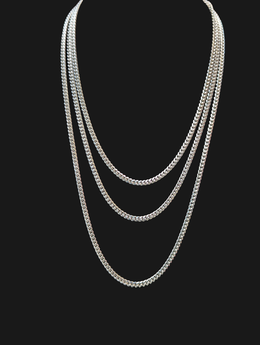 4.1mm Miami Cuban Link Sterling Silver Chain