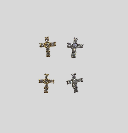 Small Bling Cross L-Bent Surgical Steel 20g