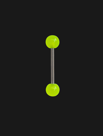 Glow in the Dark Plastic Ball 14 Tongue Ring