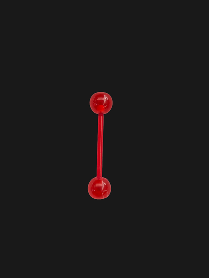 Plastic Ball 14g Plastic Bar Tongue Ring