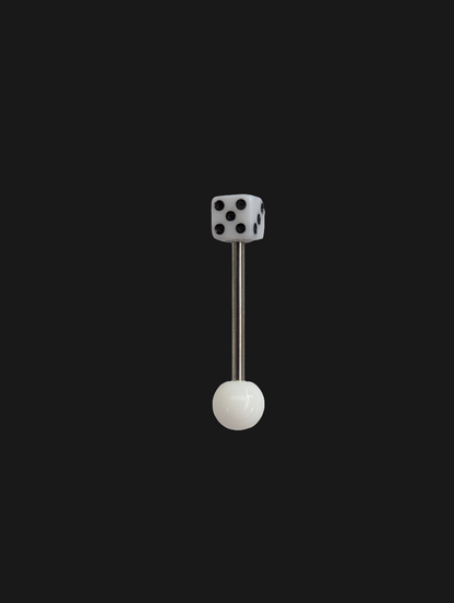 Dice 14g Tongue Ring