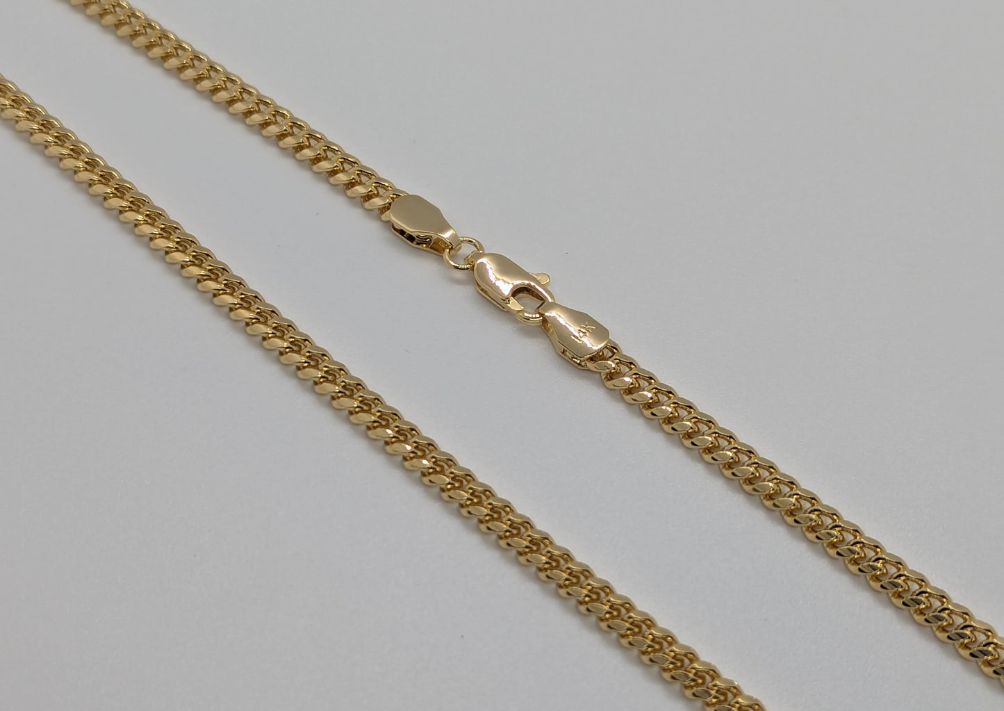 3.6mm 24" 14k Gold Plated Miami Cuban Chain