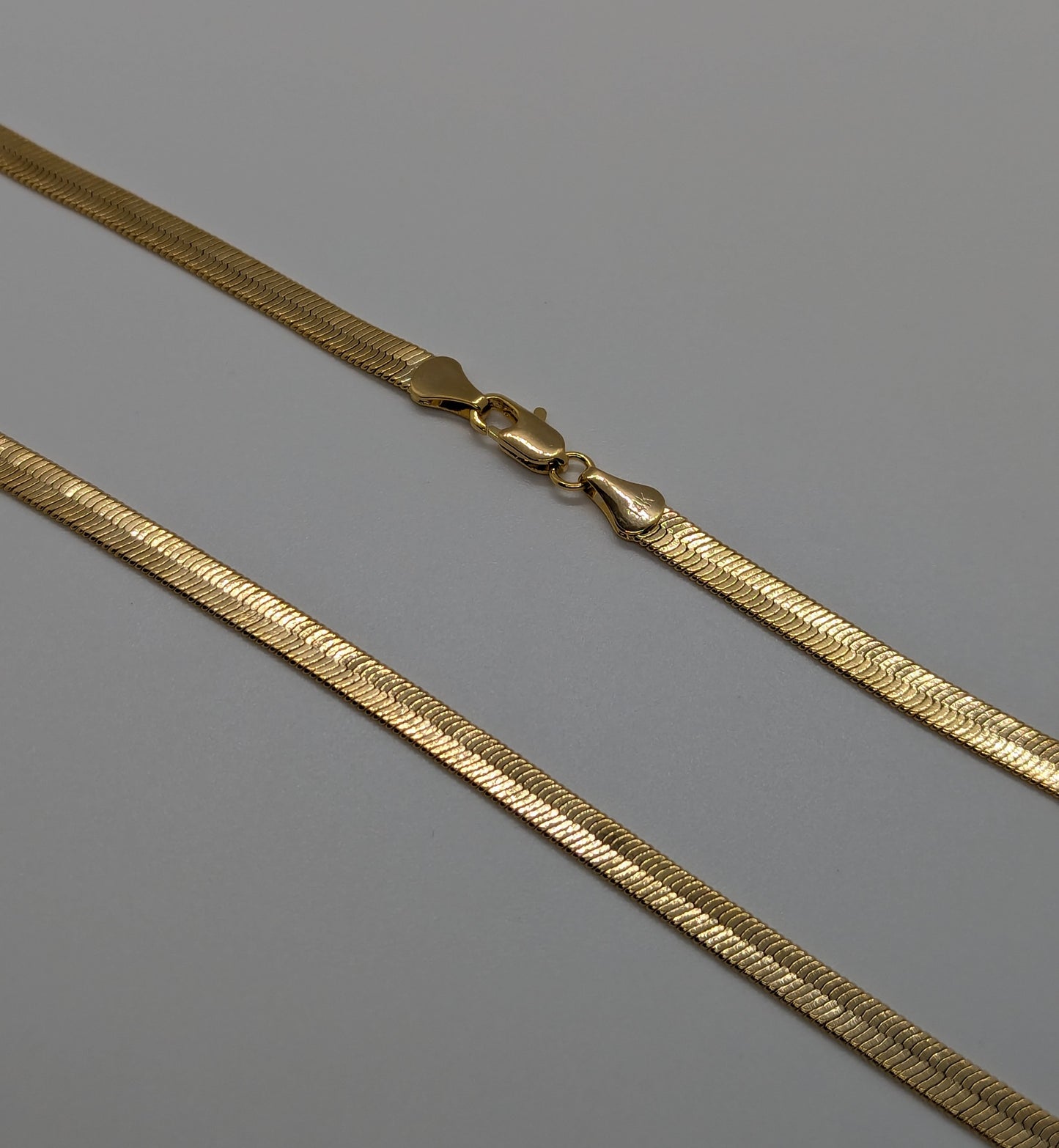 4.4mm 14k Gold Plated Herringbone Chain